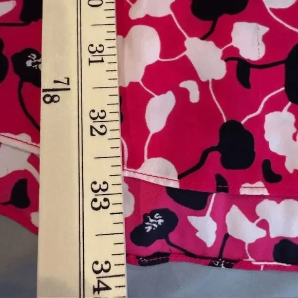 Diane Von Furstenberg Freya Silk Blend Shirt Dress Pink Black Floral Oversized 2 - Picture 14 of 16